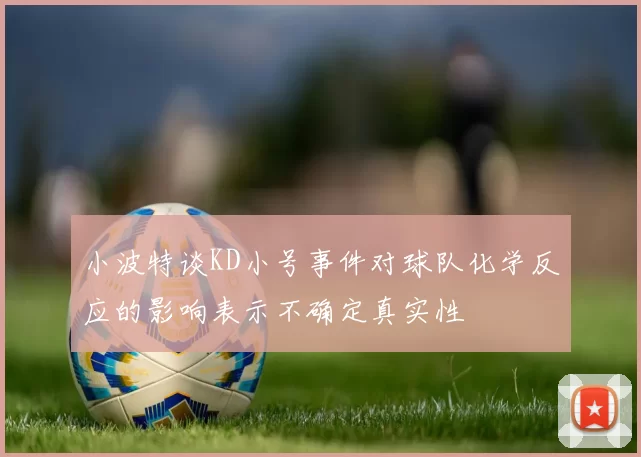 小波特谈KD小号事件对球队化学反应的影响表示不确定真实性